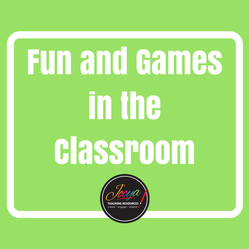 Fun and Games in the classroom blog post from Jooya Teaching Resources. Free games to motivate and inspire your students.