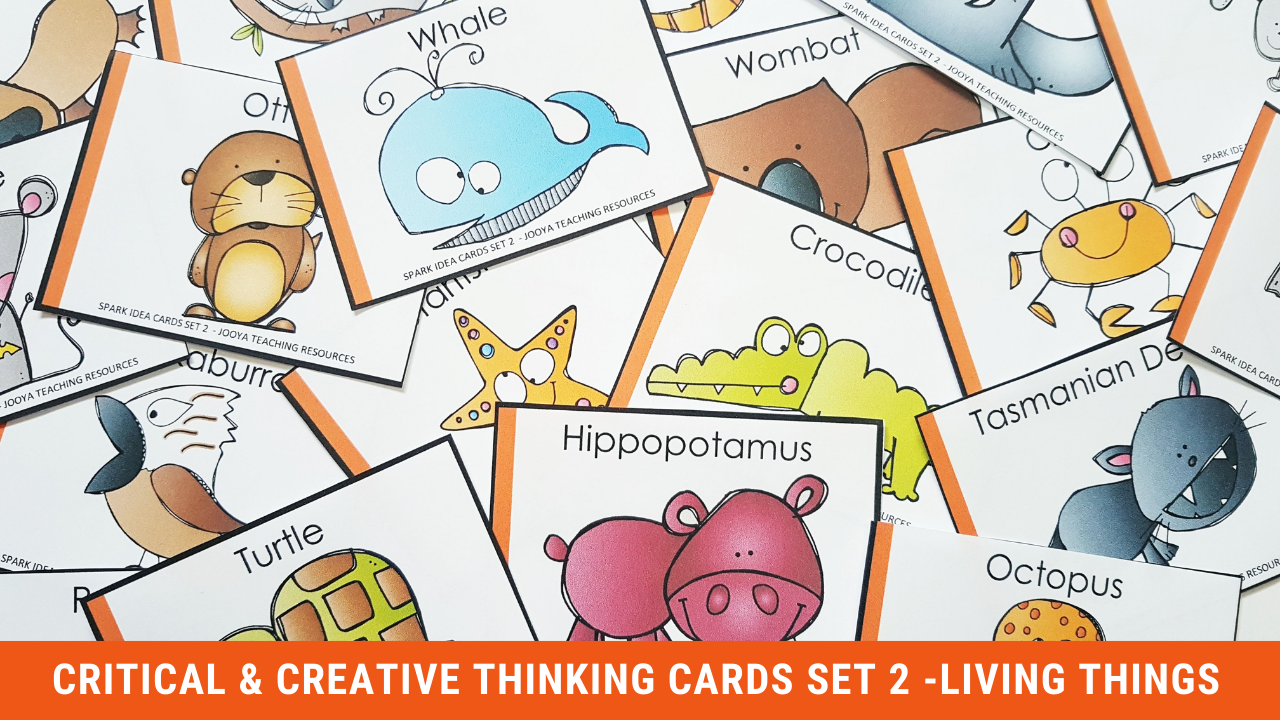 Try these critical and creative thinking cards in your classroom today. There are 64 flash cards in each set and they are perfect for any age, any subject and for brainstorming ideas and solution to any challenge.